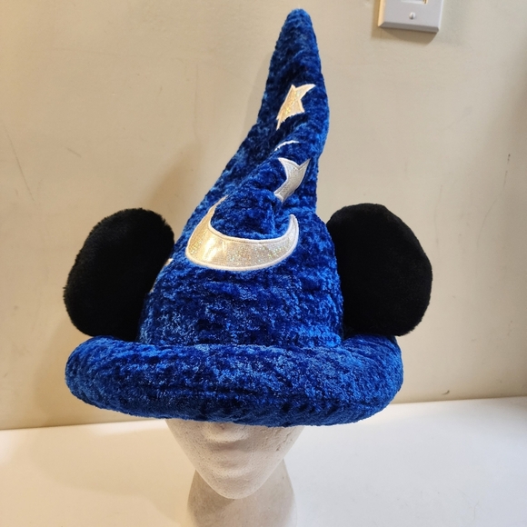 Disney parks Blue Mickey Mouse Sorceder Fantasia Plush hat OS - Picture 5 of 8